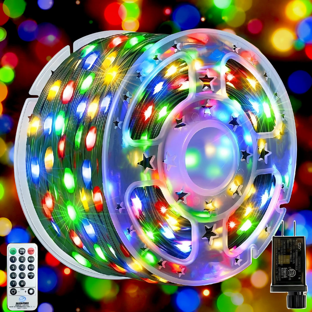 AVOXEZOR Christmas Lights Outdoor, 207FT 600 LED IP67 Waterproof Chris ...