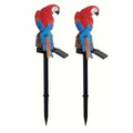 ZOEYKIMLO Solar Outdoor Parrot Lights, Garden Solar light Decoration, Outdoor Solar Light Crafts Animal for Patio Garden Pathway Lanscape, Red, 2Pack