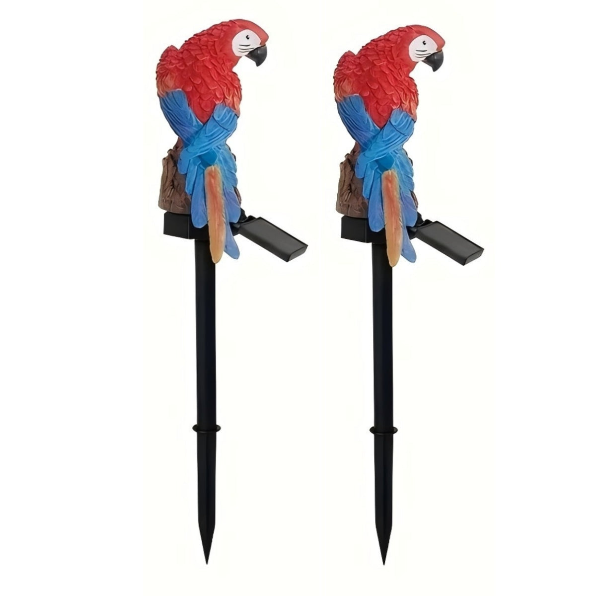ZOEYKIMLO Solar Outdoor Parrot Lights, Garden Solar light Decoration, Outdoor Solar Light Crafts Animal for Patio Garden Pathway Lanscape, Red, 2Pack