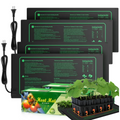 TGOEET 4 Pack Seedling Heat Mat Durable Waterproof 10" x 20.75", Hydroponic Heating Pad UL & MET-Certified for Seed Starting Greenhouse, Germination, Home Gardening