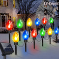 PMMIPNW Upgrade Christmas Pathway C9 String Lights Outdoor, 25 Ft with 12 Large Bulbs Stakes, Waterproof for Xmas Party Holiday Commercial Outdoor Decoration