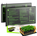 AVOXEZOR 2 Pack Seedling Heat Mat 10" x 20" MET Standard, Durable Waterproof Warm Hydroponic Heating Pad for Home Gardening Seed Start Climbing pet