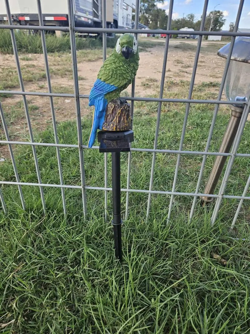 ZOEYKIMLO Solar Outdoor Parrot Lights, Garden Solar light Decoration, Outdoor Solar Light Crafts Animal for Patio Garden Pathway Lanscape, Green