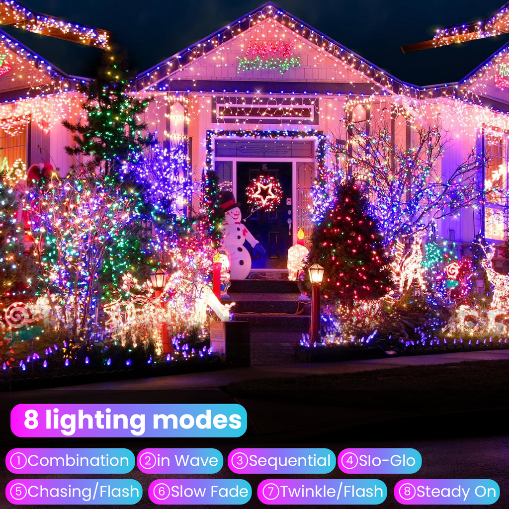 AVOXEZOR Christmas Lights Outdoor, 340FT 1000 LED IP67 Waterproof Chri ...