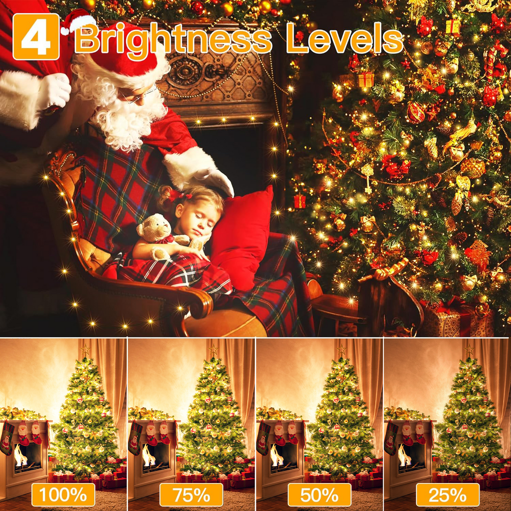 AVOXEZOR Christmas Lights Outdoor, 340FT 1000 LED IP67 Waterproof Chri ...