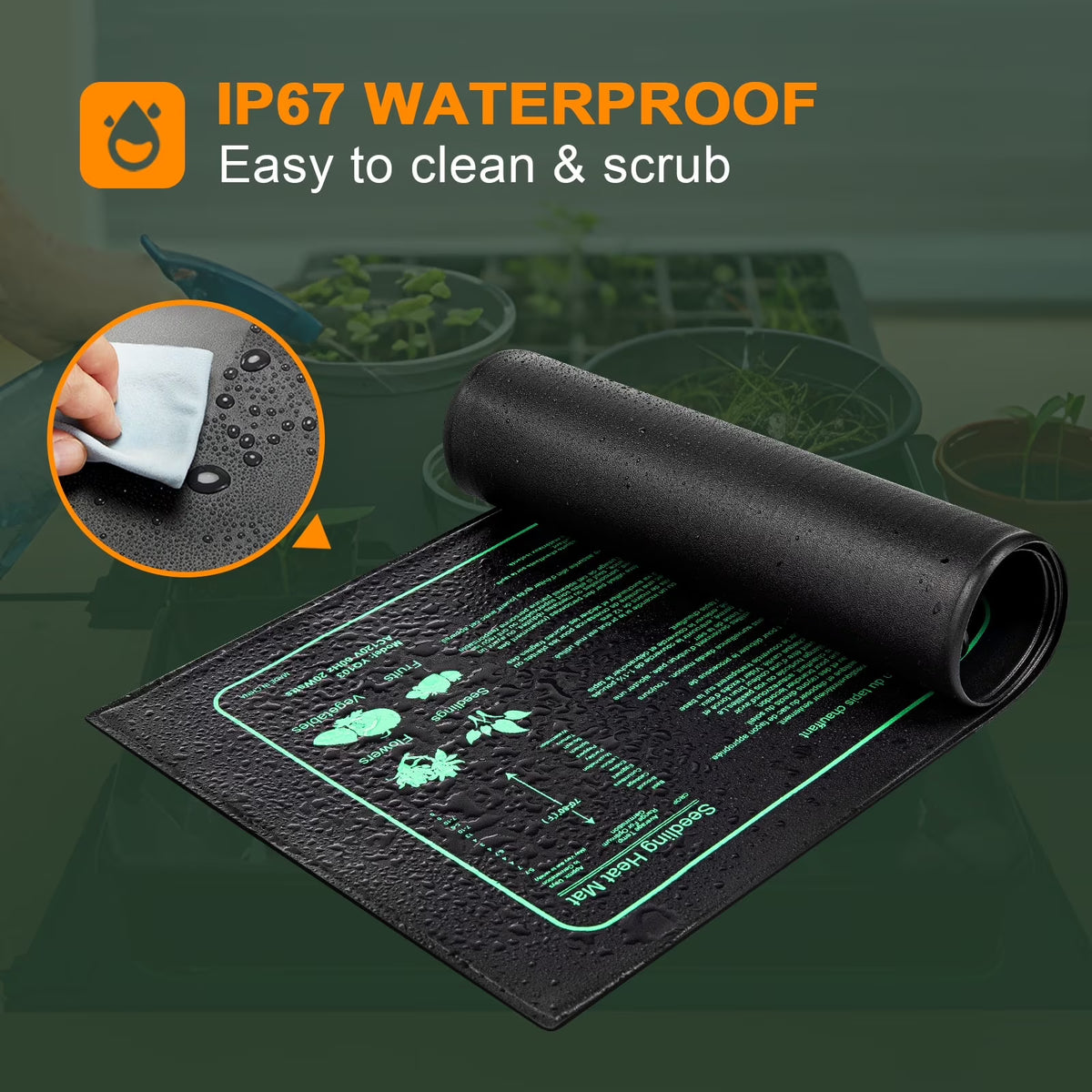 TGOEET 2 Pack Seedling Heat Mat Durable Waterproof 10" x 20.75", Hydroponic Heating Pad UL & MET-Certified for Seed Starting Greenhouse, Germination, Home Gardening