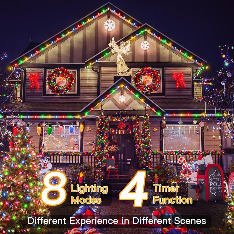 AVOXEZOR Christmas Lights Outdoor, 340FT 1000 LED IP67 Waterproof Chri ...