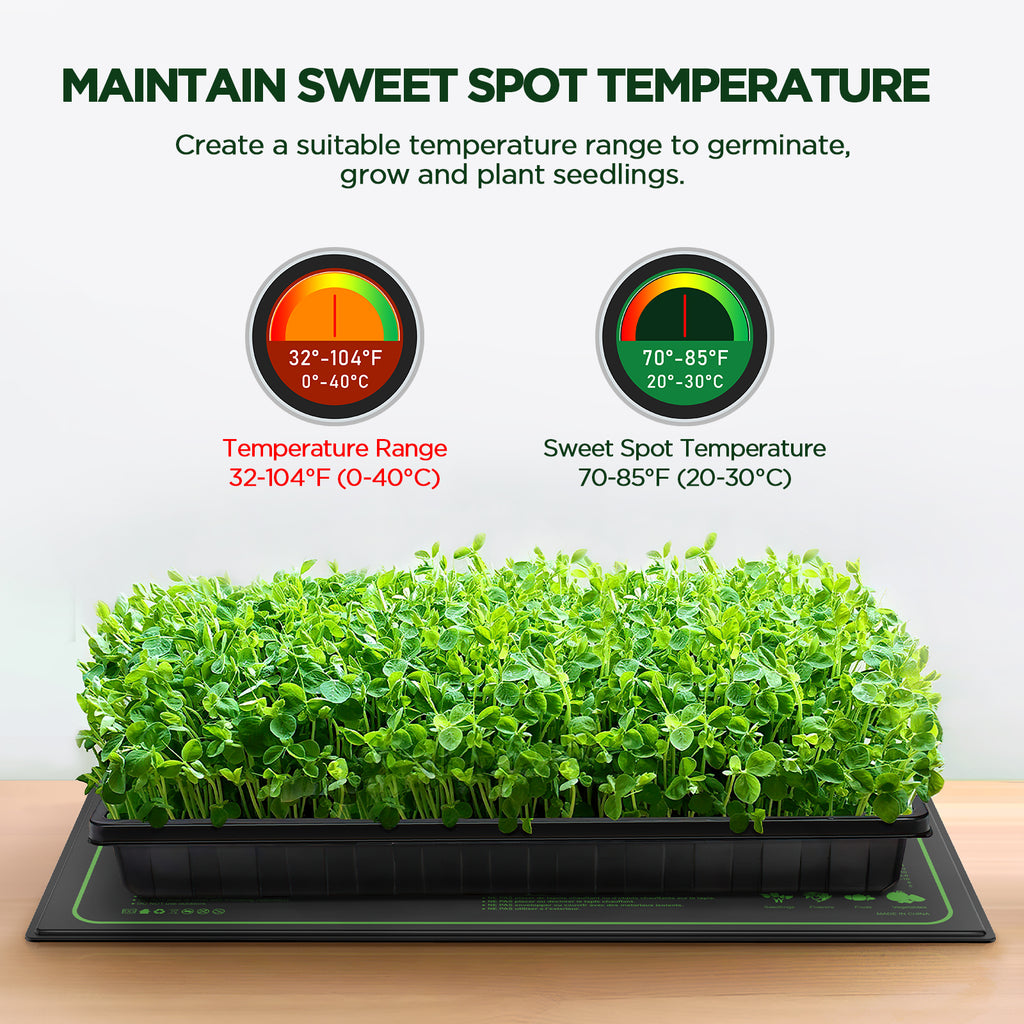 AVOXEZOR 2 Pack Seedling Heat Mat 10" x 20" MET Standard, Durable Waterproof Warm Hydroponic Heating Pad for Home Gardening Seed Start Climbing pet