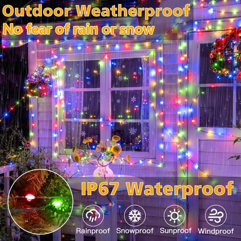 AVOXEZOR Christmas Lights Outdoor, 340FT 1000 LED IP67 Waterproof Chri ...